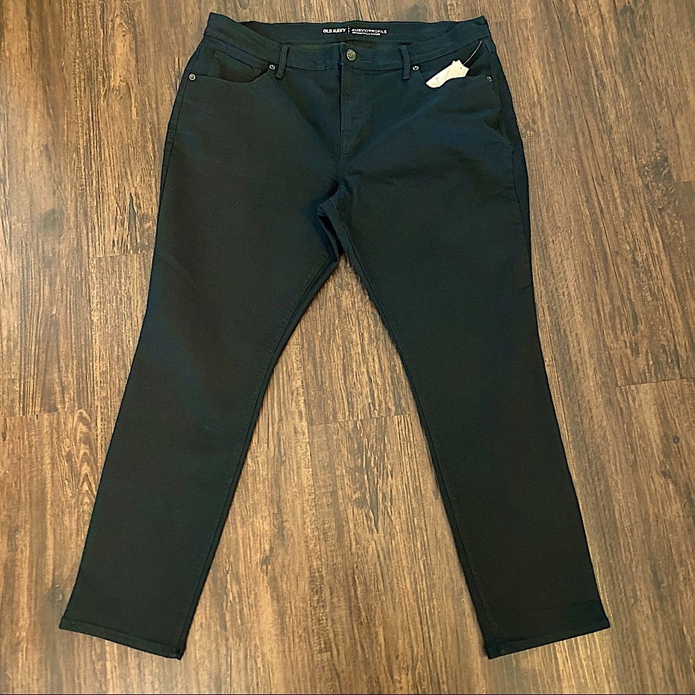 Old Navy Black Curvy Mid-Rise Jeans Size 16 Petite